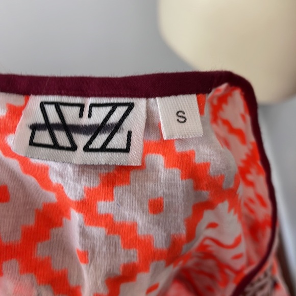 SZ Blockprints for jcrew‎ Leyla tunic neon coral - Picture 10 of 11